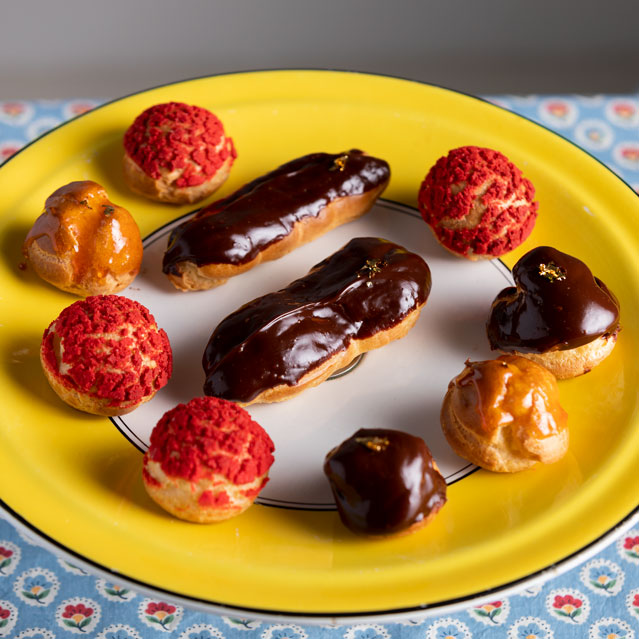Soezen en eclairs met 3 vullingen