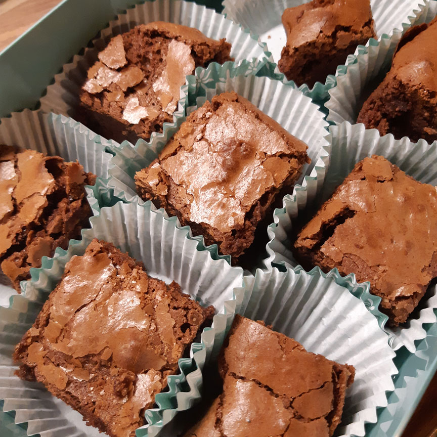 Brownie en chocoladetaart