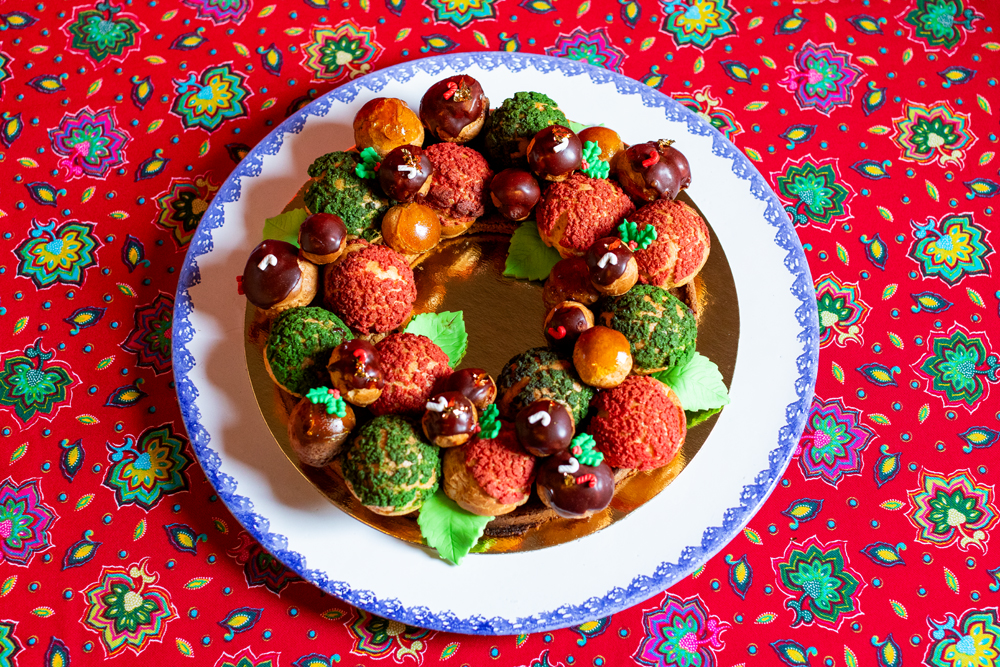 Kerstkrans van soezen